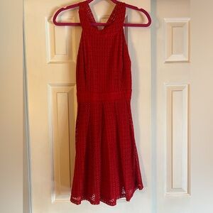 Francesca’s never worn red lace dress bow back